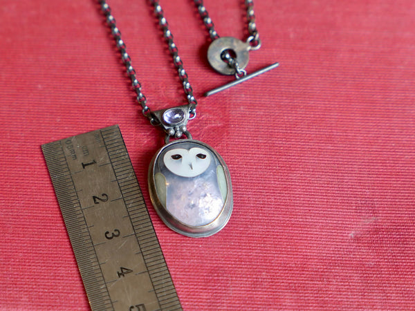 Purple Owl Pendant