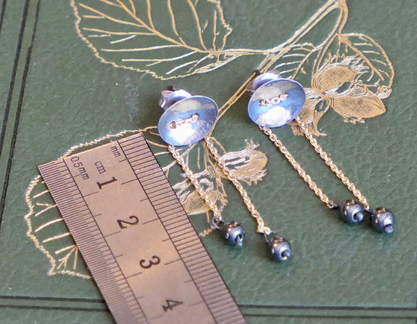 Pendulum Earrings with Hematite Beads