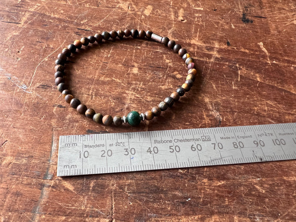 Walter Silver and Stone Skinny Bracelet