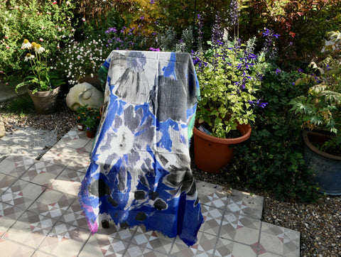 Big Flower Wool Scarf