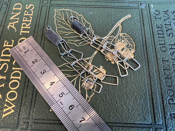 Rectangular Link Drop Earrings