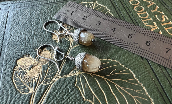 Citrine Acorn Earrings