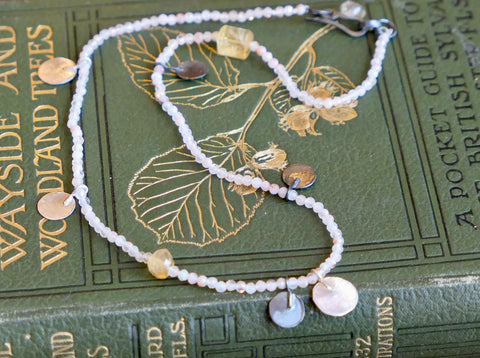 Sunstone and Citrine Bead Necklace