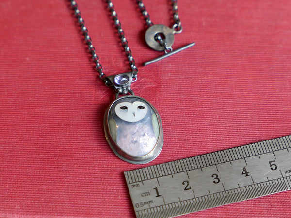 Purple Owl Pendant