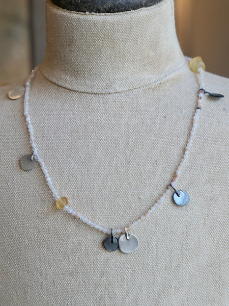 Sunstone and Citrine Bead Necklace