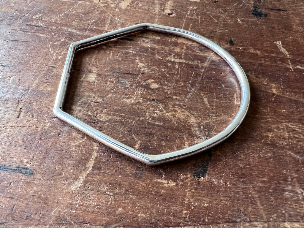 Rowe Half Circle Geometric Silver Bangle