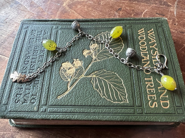 Fine Acorn Bracelet with Serpentine