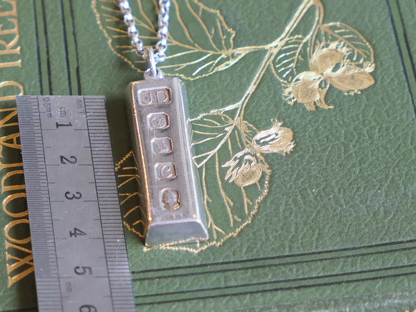 Sterling Silver Ingot Pendant