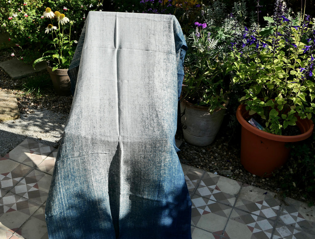 Storm Blue Wool Scarf