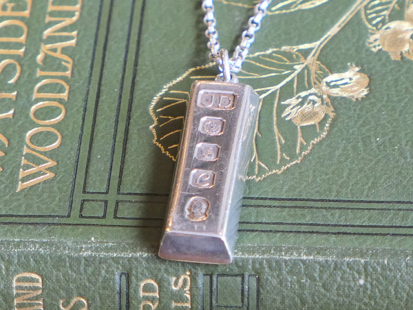 Sterling Silver Ingot Pendant
