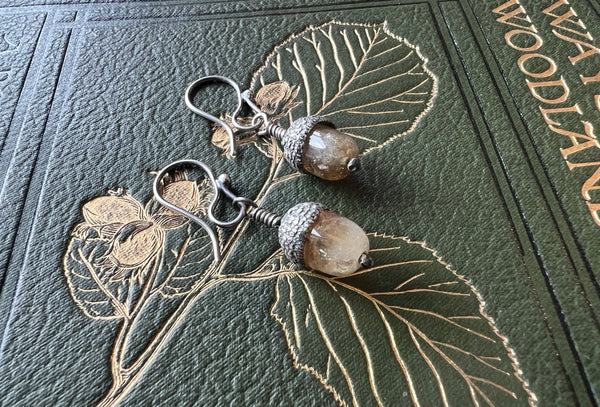 Citrine Acorn Earrings