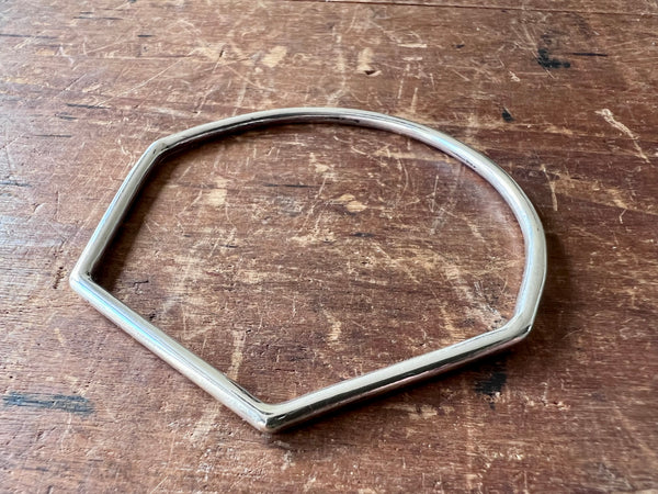 Rowe Half Circle Geometric Silver Bangle