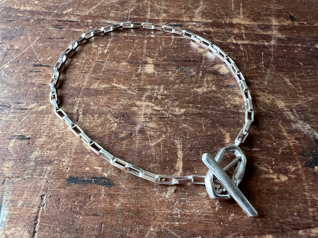 Alex Twist Silver Chain with T-Bar