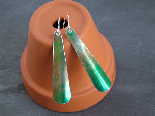 Green Anodised Aluminium Earrings