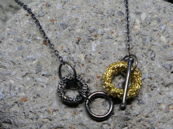 Textured Circles Necklace