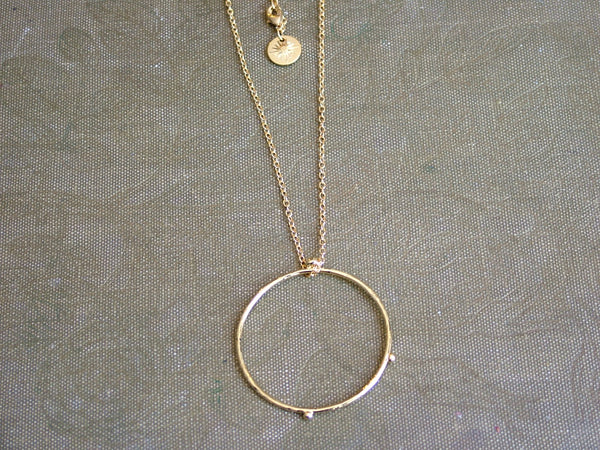Large Dot Hoop Pendant