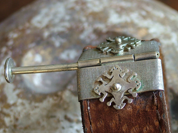 Vintage and Preloved Embossed Leather Cuff