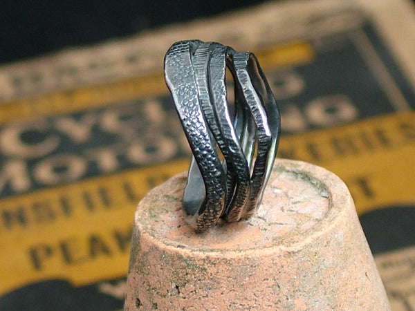 Oxidised Coil Ring