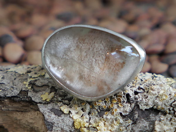 Silver and Garden Quartz Ring
