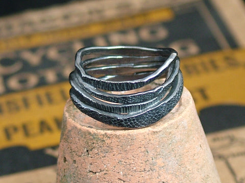 Oxidised Coil Ring