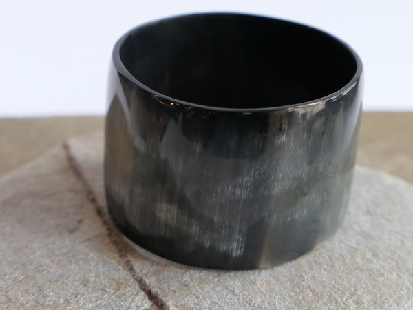 Brown Natural Wide Buffalo Horn Bangle
