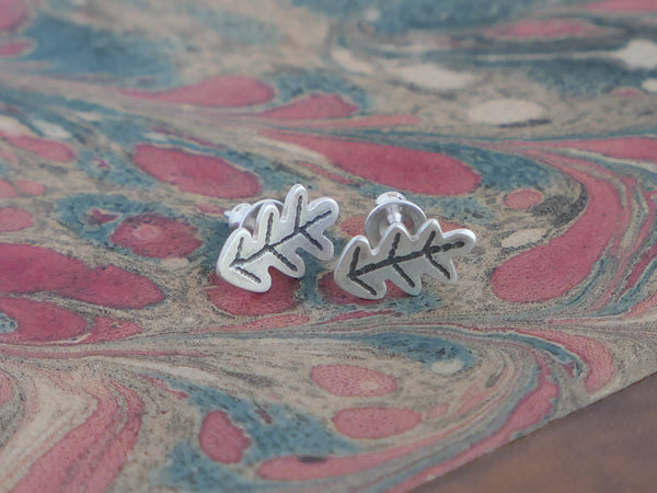 Oak Leaf Stud Earrings