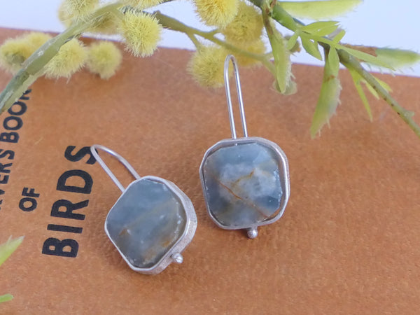 Rox Earrings with Aquamarine