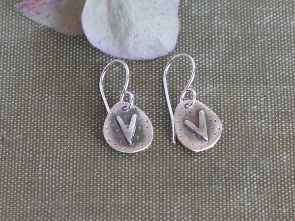 Single Heart Drop Earring