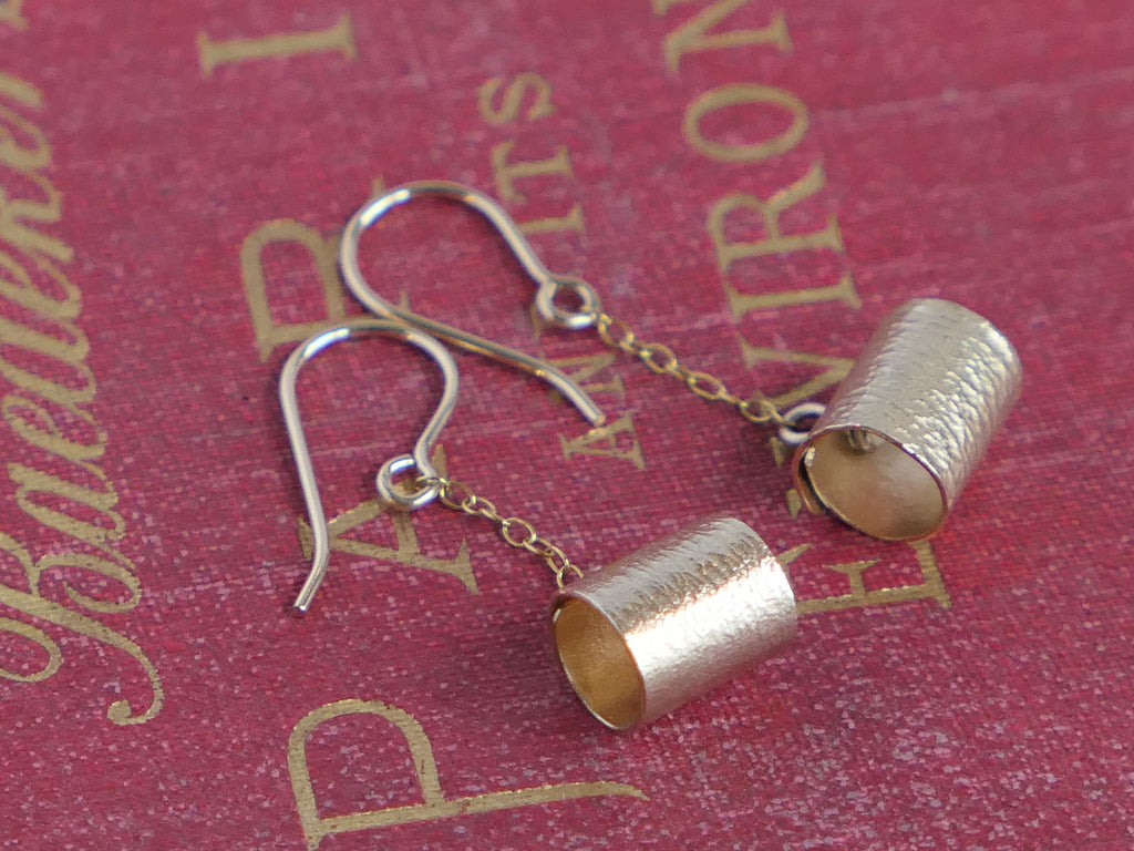 14ct Gold Filled Scroll Drop Earrings