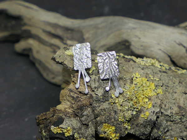 Reticulated Studs with Lichen Drops
