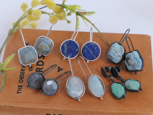 Rox Earrings with Aquamarine