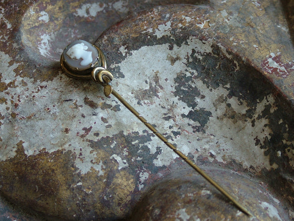 Vintage and Preloved Hat Pin with Cameo