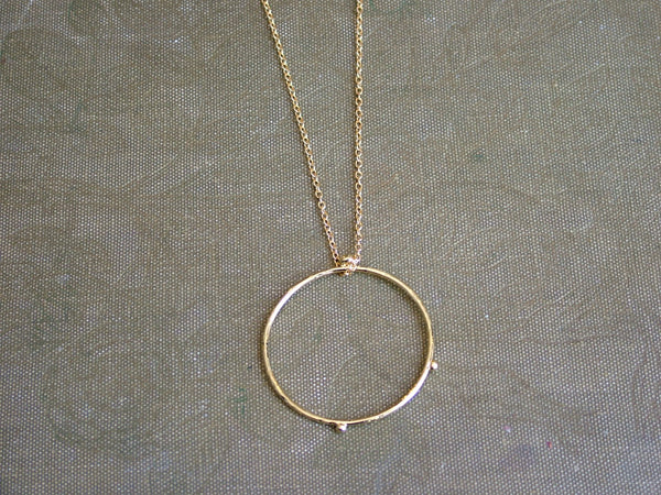 Large Dot Hoop Pendant