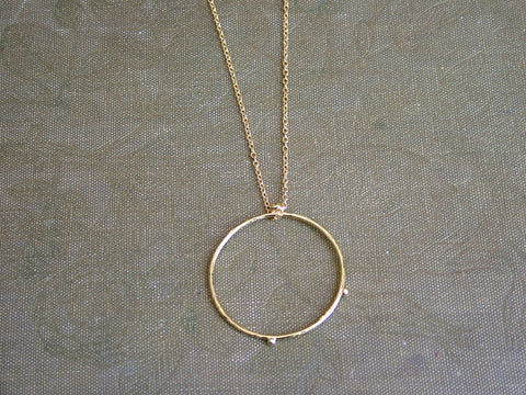 Large Dot Hoop Pendant