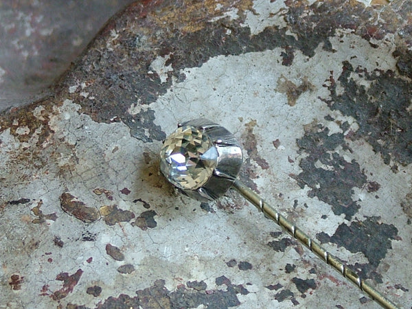 Vintage and Preloved Hat Pin with Clear Stone