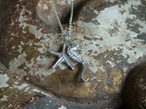 Seahorse and Starfish Necklace