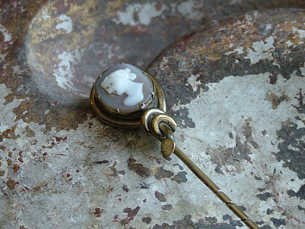 Vintage and Preloved Hat Pin with Cameo