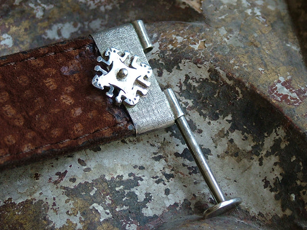 Vintage and Preloved Embossed Leather Cuff