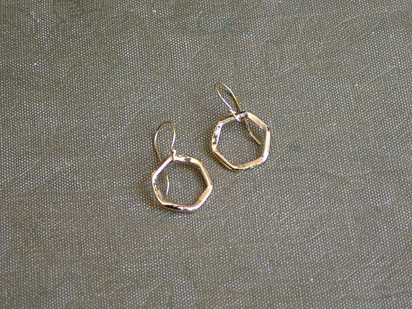 Small Hexagon Earrings