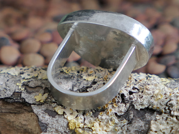 Silver and Garden Quartz Ring