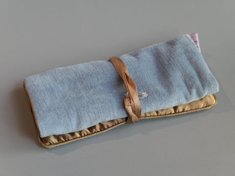 Pale Blue Jewellery Roll