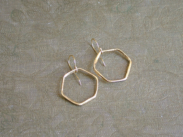 Large Hexagon Earrings