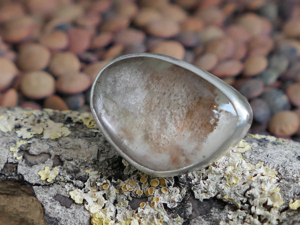 Silver and Garden Quartz Ring