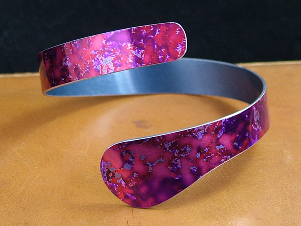 Purple Anodised Aluminium Trajectory Bangle