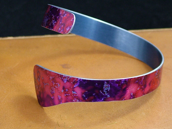 Purple Anodised Aluminium Trajectory Bangle