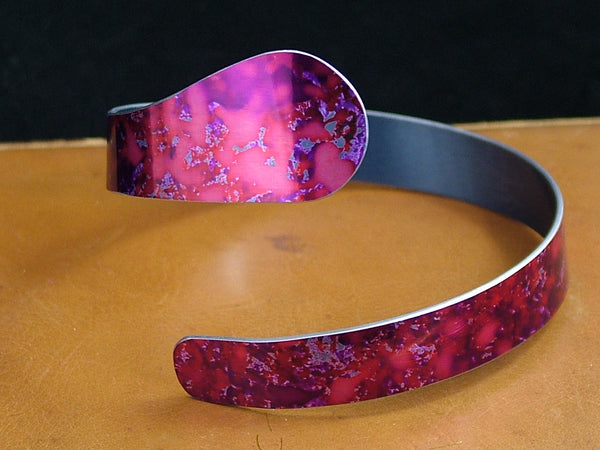 Purple Anodised Aluminium Trajectory Bangle