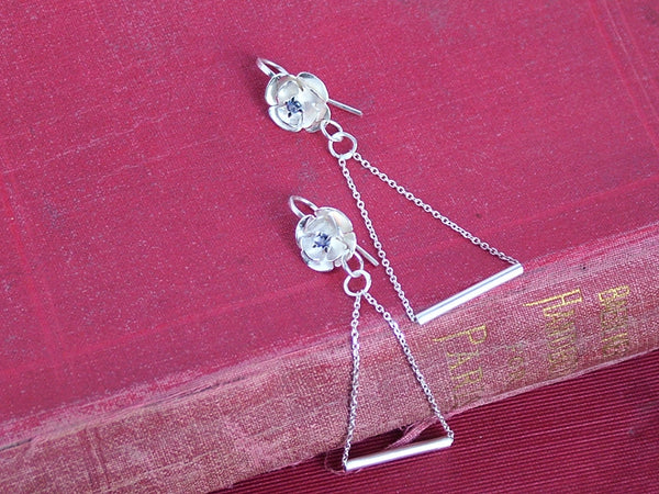 Silver Equilibrium Earrings