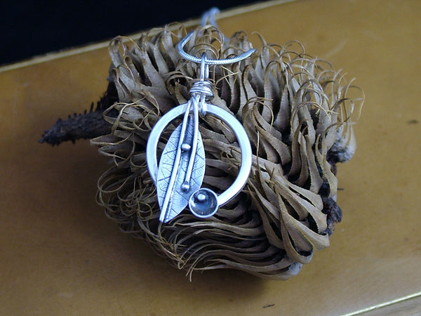 Small Leaf and Flower Pendant