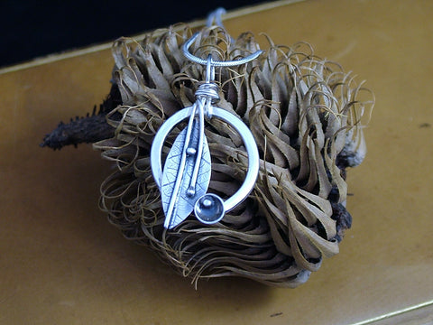 Small Leaf and Flower Pendant