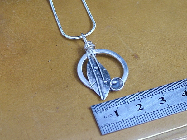 Small Leaf and Flower Pendant
